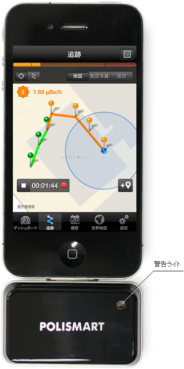 PM1904 地図と測定器