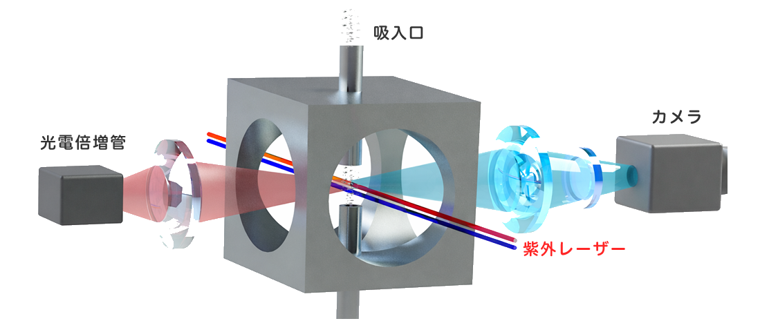 蛍光分析原理図