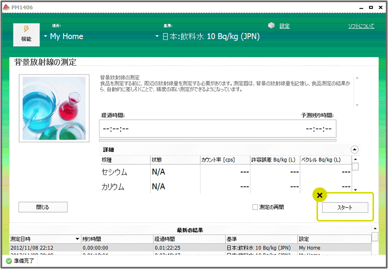 背景放射線の再測定