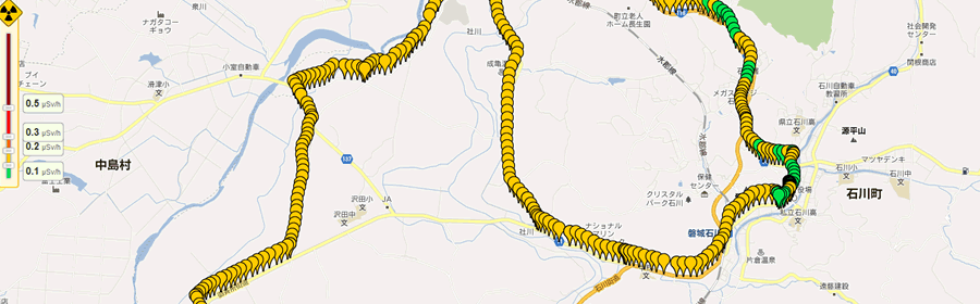 放射線測定器と地図作成ツール