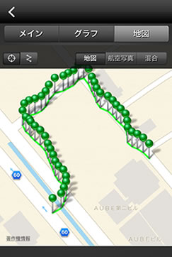 PM1904 測定した地図の表示